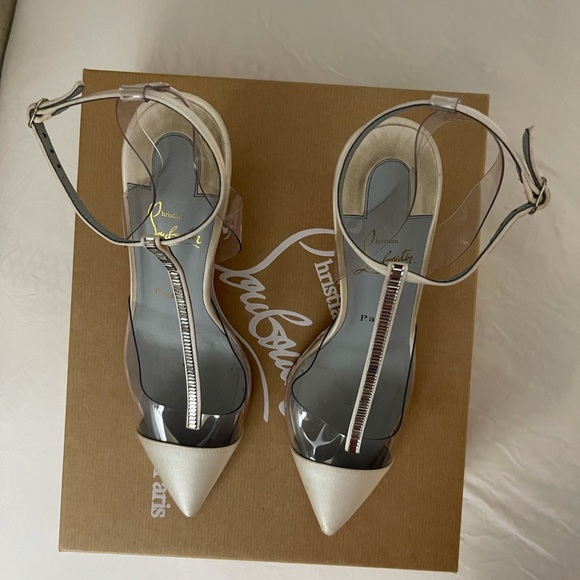 Christian Louboutin heels Nosy Strass 85 Off White - Picture 8 of 13